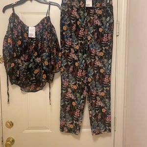 H&M floral matching  pants set